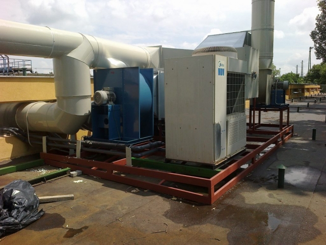 Heat recovery exchange equipment for a galvanizing plant galvanizalo üzem hovisszanyero legcserelo berendezese Galvanizáló üzem hővisszanyerős legcserélő berendezése